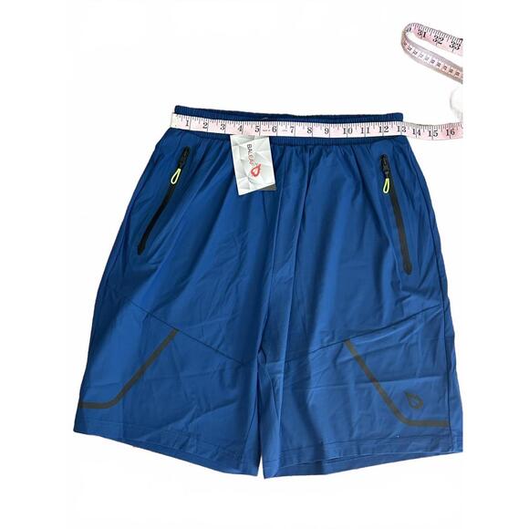 Baleaf Men's Activewear Shorts Blue Nylon Spandex - Picture 1 of 5